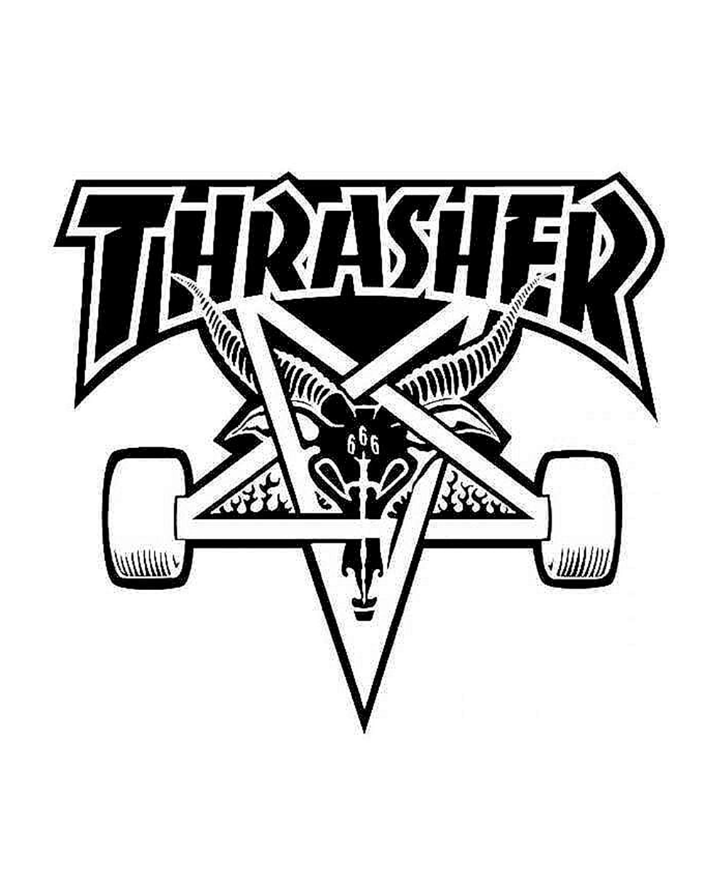 Sticker THRASHER Skategoat - Ropa and Roll shop online