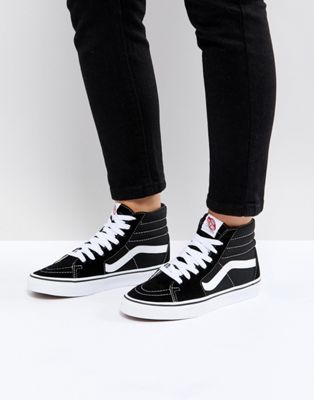 VANS SK8 HI 2,0 BLACK WHITE ropa and roll 11