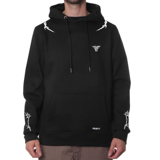 BUZO FALLEN  Iron Hoodie Black & White