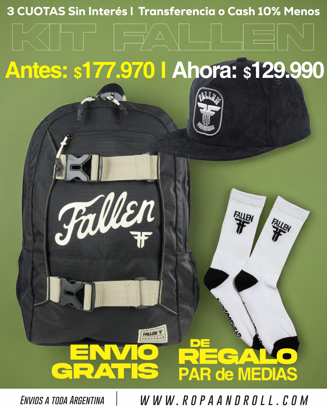 Kit Mochila FallenCon texto 1