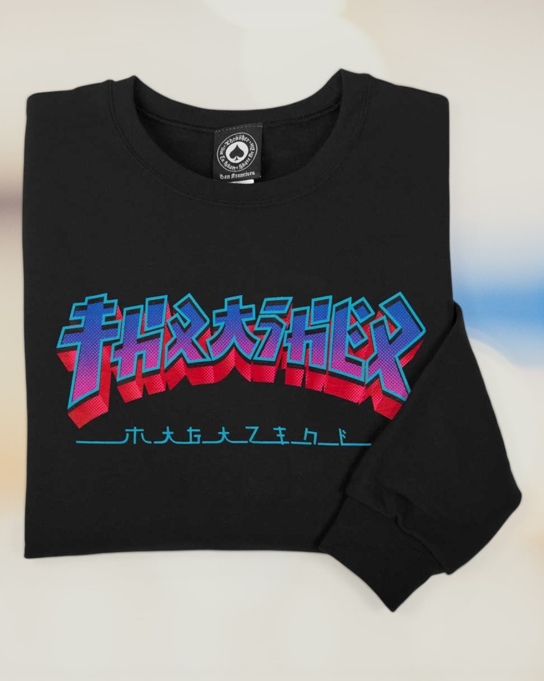 Buzo crewneck thrasher ropa and roll web 2-Photoroom