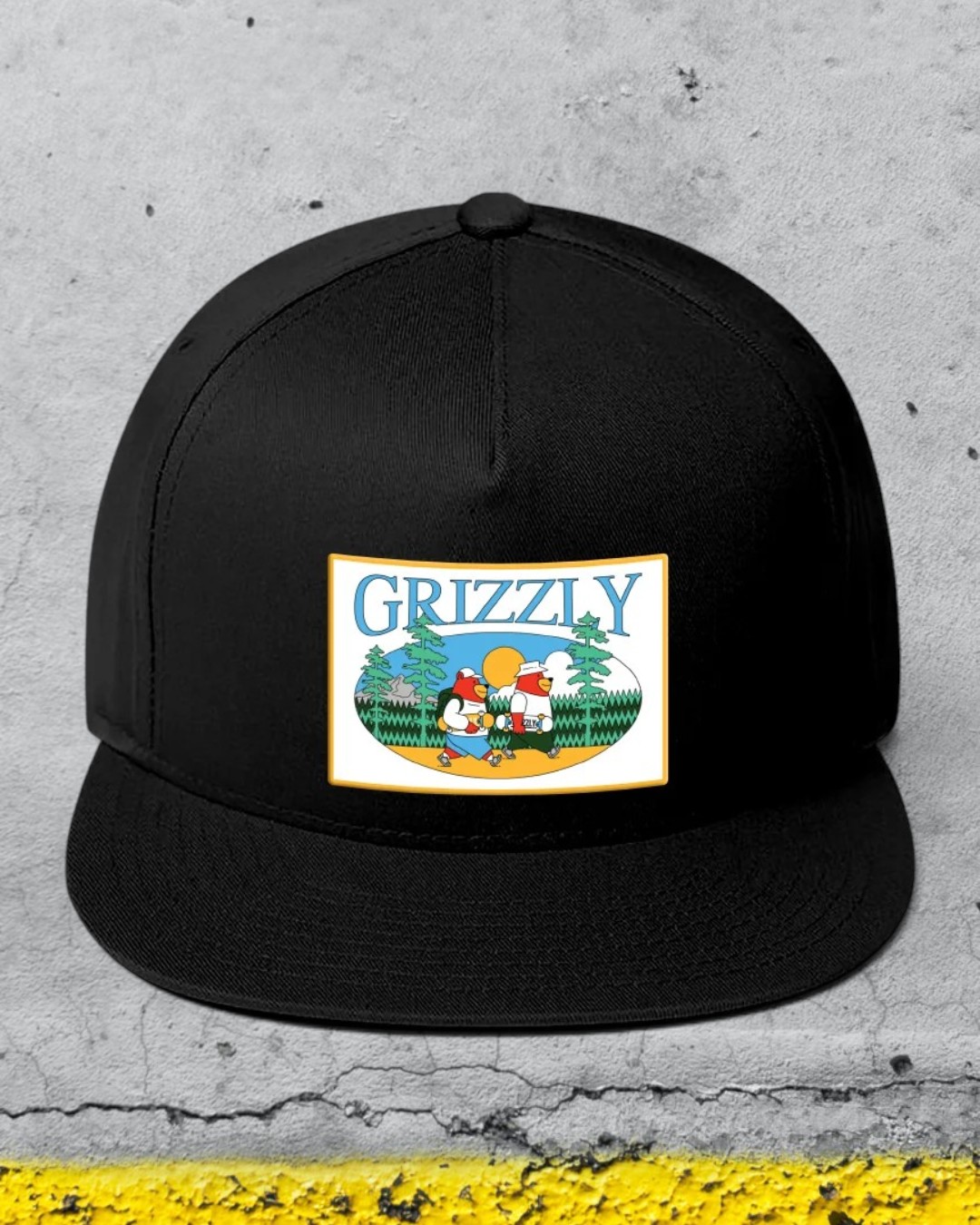 Gorra Grizzly Old English – Black ropa and roll 1-Photoroom