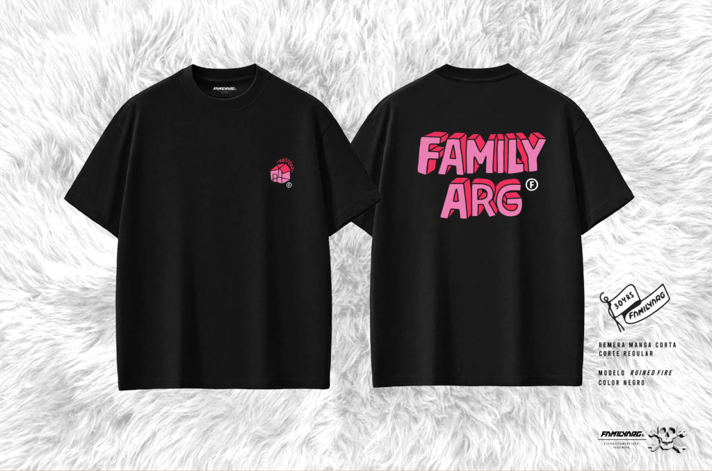 REMERA FAMILY Ruined Fire ropa and roll 1 roll