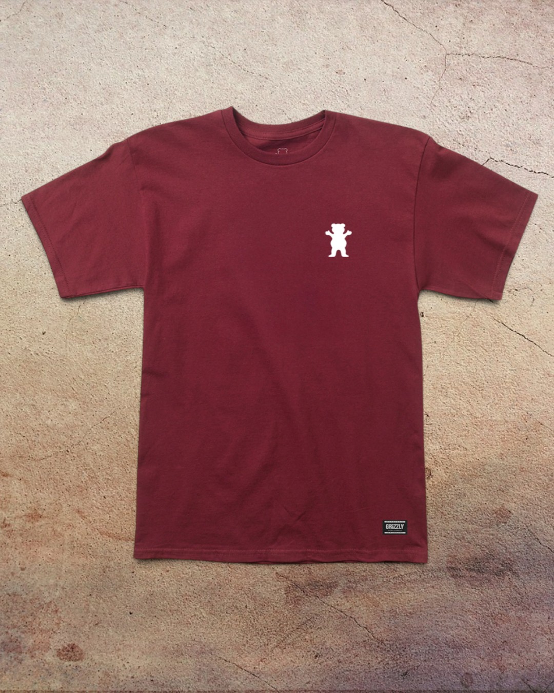 Remera Grizzly OG Bear Embroidered Ropa and Roll bordo Remera Grizzly OG Bear Embroidered Ropa and Roll bordo