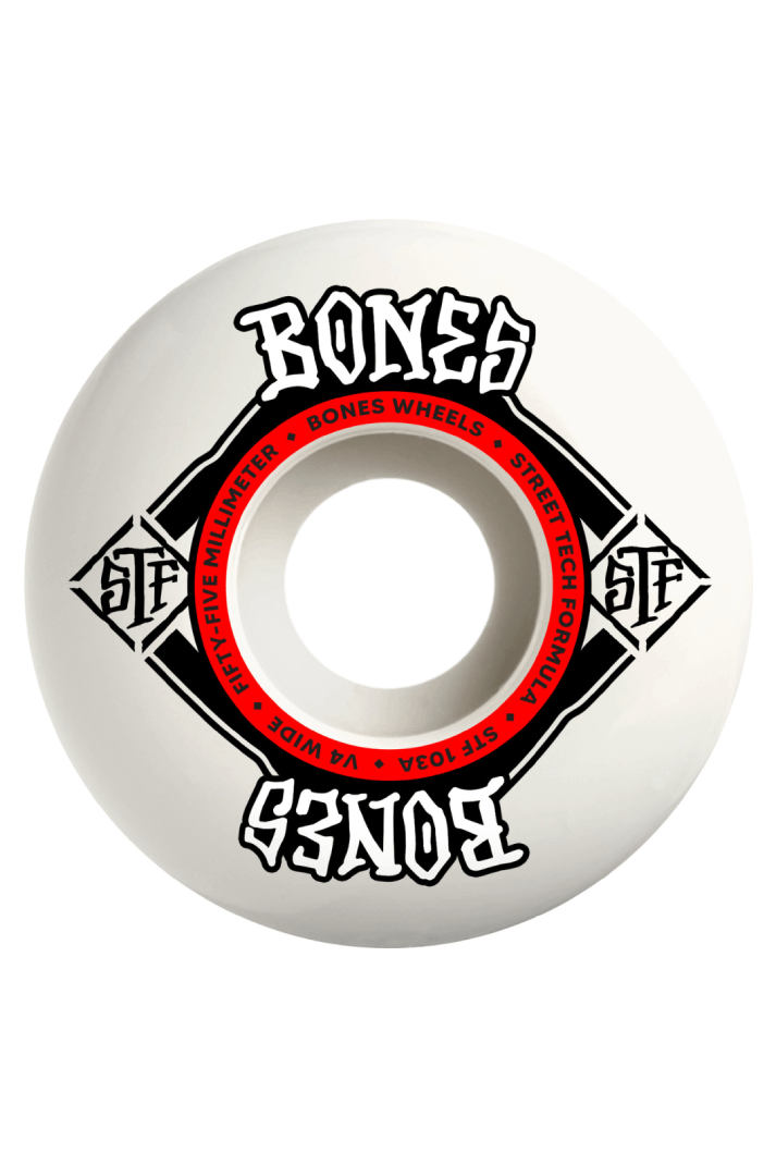 Rueda de Skate Bones STF Wide 55 V4 Street Tech Formulam 103 A 4PK ropa and roll web 8